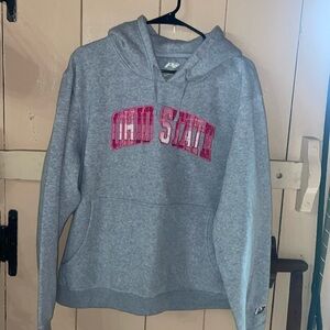 Ohio State pink plaid hooded sweatshirt, youth size 20